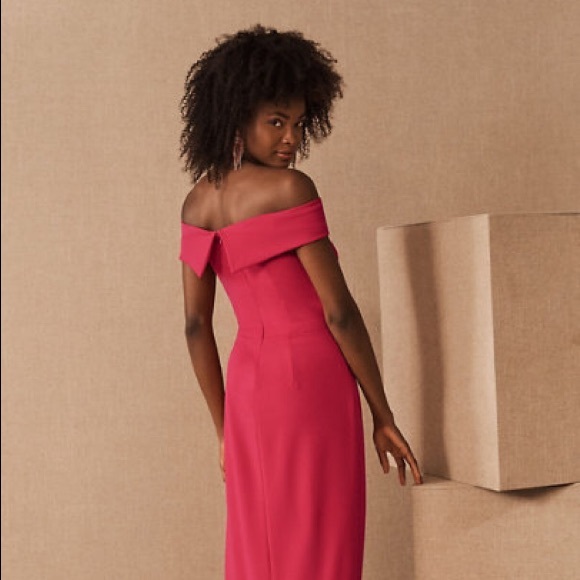 NWT BHLDN THOMPSON OFF-SHOULDER CREPE DRESS Z414-6 - Picture 5 of 6